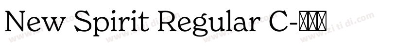 New Spirit Regular C字体转换